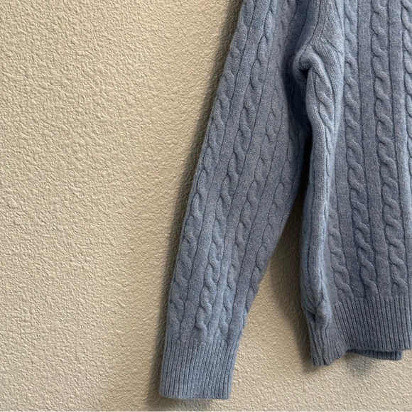 J. Crew Crewneck Pullover Cable Knit Sweater Size XL 100% Lambs Wool - Picture 4 of 5